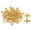3D Nail Art Accessories, 100pcs Metal Bees Nail Charms 3D Nail Art Decoration Gold Alloy Nail Charming Stickers Gold Nail Decals Manicure DIY Nail Art Supplies(Gold (100 pieces))