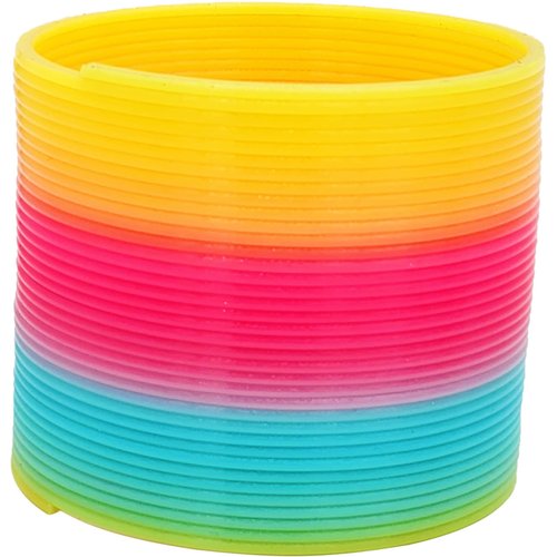 The Dreidel Company Plastic Multicolor Coil Spring, Goody Bag Fillers, Party Favor for Kids, 3" Inches (80mm) (2-Pack)