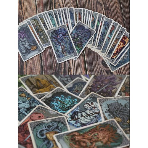 Cthulhu Octopus Mystery Game Mythical Fantasy Tarot Cards Collectible Divination Playing Cards Decks Magic Party Fortune Telling Cards Game Artwork (Purple)
