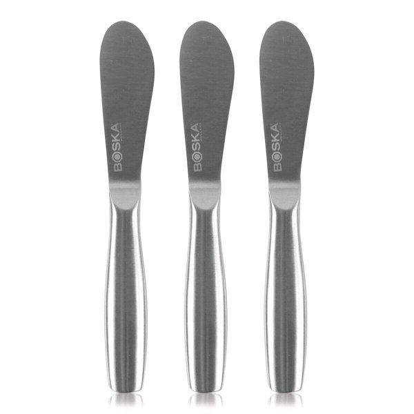 Boska Mini Spreading 3 Knife Set - Copenhagen Stainless Steel Multi-purpose Spreading Knives - Used for Cheese, Butter, Jam, Pastry, and Other Kitchen Daily Spreader Knife - 3 Pieces
