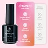SUNUV Top Coat Base Coat Set, Gel Nail Polish 2 Pack 15ml for Nail Design Manicure UV Nail Lamp No Wipe High Gloss