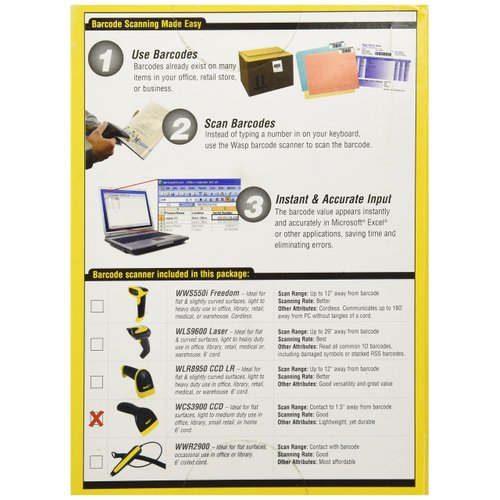 Wasp Technologies WCS3900 Barcode Scanner for PC