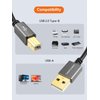 CableCreation Long USB Printer Cable 10 Feet, USB 2.0 Printer Cable to Computer, USB A to B Printer Cord for HP, Brother, Epson, Canon, Piano, Dac, Aluminum Case, Space Gray 3M