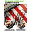 Professional Gun Cleaning Kit 10 in 1 Gun Accessories Incl. Lint Free Gun Cleaning Patches, 6-inch Gun Cleaning Swabs, Double Head Gun Cleaning Brush, Gun Cleaner Picks and Cleaning Cloth for Guns