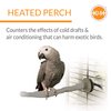 K&H PET PRODUCTS Thermo-Perch Heated Bird Perch Gray Small 1 X 10.5 Inches