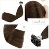 LaaVoo U Tip Hair Extensiosn Real Human Hair Medium Brown 14 in Hair Extensions Human Hair Utip Brown for Women Ktip Human Hair Extensions 50g/50s