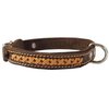 Genuine Leather Braided Dog Collar, Brown 7/8" Wide. Fits 13"-16.5" Neck. Overall Length 18".
