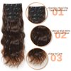 PURSHINE Clip in Hair Extensions 4PCS 22Inch Reddish Brown Long Wavy Curly Clip in Extensions for Women Invisible Seamless Natural Clip in Extensions Hairpieces