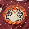Infant Toddler Baby Girl Thanksgiving Outfits Long Sleeve Jumpsuit Turkey Romper One Piece Bodysuit Leopard Bodysuit (Red Wine, 0-3 Months)