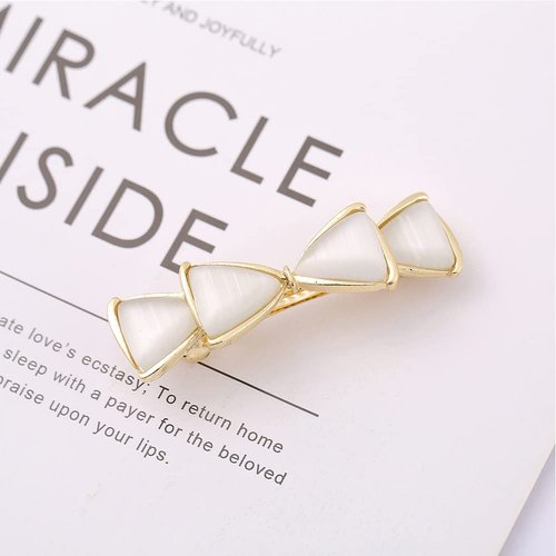 Vintage Glitter Sparkly Hair Barrettes, Crystal Butterfly Hair Clips French Rhinestone Barrettes, Opal Flower Metal Hair Pins Hair Accessories for Women Girls (Type1)