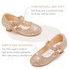 Dufannie Gold Flower Girl Dress Toddler High Heels Flower Girl Shoes for Wedding Birthday Party Princess Dress Performance Shoes Big Little Girls Flats(3303Gold 13)