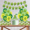 Spring Frog Themed Birthday Party Supplies Safari Birthday Decorations Set with Happy Birthday Banner, Cupcake Toppers, Balloons for Boys Girls Woodland Themed Party Decor