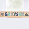 Personalized Wooden Name Puzzle for Kids, Handmade in USA by Bloom Owl, Custom Baby Gifts for Boys and Girls Christmas or First Birthday, Montessori Toys