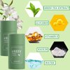 2 Pcs Green Tea Face Mask Stick,Deep Clean Purifying Clay Green Tea Mask Stick,Blackhead Remover,Moisturizing & Improve Skin Tone Green Tea Oil Control Mask Stick,Reduce Blackheads for All Skin Types