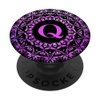 Cell Phone Pop Up Grip Holder,Monogram Mandala Pink Purple Q PopSockets Grip and Stand for Phones and Tablets