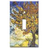 Art Plates - Single Gang Toggle Decorative Metal Wall Plate - Van Gogh: Mulberry Tree - (Made in USA)