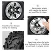 HobbyPark Pre-Glued RC Truck Tires and Chrome Wheels 12mm Hex 1/10 Scale Tyres for Traxxas Hoss 4x4 Stampede 2wd VXL Redcat Volcano EPX Pro 3S 4S Lipo Brushless Monster, 4 Sets