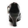 Women's T-Strap Latin Salsa Dance Heels Non-Slip Ballroom Character Shoes Wedding Prom Pumps (8 / Black)