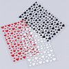 Valentine's Day Heart Nail Art Stickers 3D Holographic Heart Nail Decals Valentines Nails Art Supplies 6PCS Gold Red White Heart Nail Stickers Manicure Accessory for Women Girls Nail Art Decorations