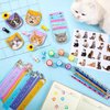PerKoop 168 Pcs Cat Party Favors Set Cat Pencil Mini Notebook Sticker Stamp Stationery Cat Themed Party Favor for Kitten Animal Birthday Decorations Party Supplies Gift Prize Goody Bag Piñata Stuffer