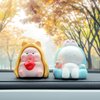 YGMONER Car Dashboard Rabbit Enjoying The Sun Ornaments Cute Car Interior Decor Accessories Room Decorative Desktop Decorations (Rabbit)