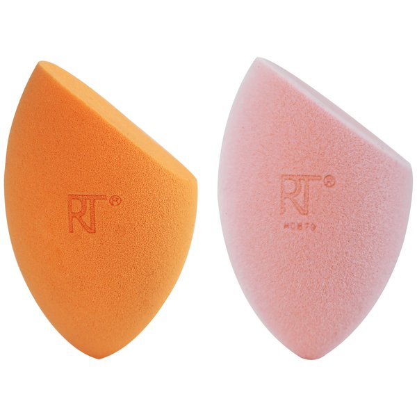 Real Techniques Iconic Blend + Set Makeup Sponge Duo, Makeup Blending Sponges, For Liquid, Cream, & Powder, Cloud Skin, Powder Sponge & Foundation Sponge, Packaging May Vary, 2 Count