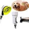 Wondurdog Bathtub Spout and Garden Hose Attachment Dog Wash Kit w/Splash Shield and Rubber Scrubbing Teeth. Tub Spouts with Front Pull Up Diverter Only. Pet Grooming for Long and Short Hair.