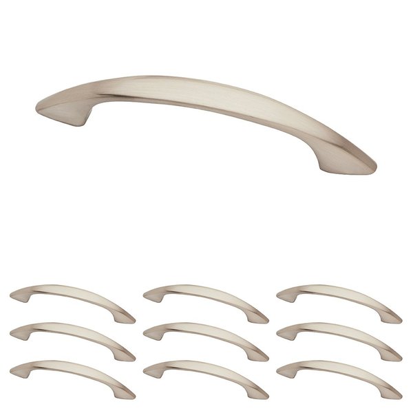 Franklin Brass Modern Curve (10-Pack) Cabinet Handles 3" Satin Nickel Cabinet Pulls Handles for Cabinets and Drawers Cabinet Hardware Dresser Handles Drawer Pulls P12447K-SN-B