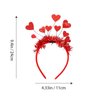 Soochat Valentine's Day Headband Heart Headband Red Sequin Love-shaped Head Boppers for Valentines Day Wedding Birthday Party Supplies