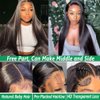 ITODAY 250g 30 Inch Lace Front Wigs Human Hair 220% Density 12A 13X4 Straight HD Transparent Lace Human Hair Wigs for Black Women Glueless Frontal Wigs Pre Plucked (30 Inch, 13x4 Natural Color)