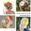 Vodolo Hawaiian Flower Hair Clips for Women,4Pcs 3.5 Inch Artificial Flower Clips,Plumeria Hibiscus Hairclip for Beach Party,Cute Summers Tropical Flower Bow Hair Accessories for Girls Holiday Gifts