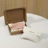 KISMETICS - Clear Quartz Eye Pillow, 100% Natural Crystal Eye Mask for Relaxation, Sleeping, Yoga, SPA and Travelling, Reusable and Durable, relaxing Gift for Men and Women (Clear Quartz)