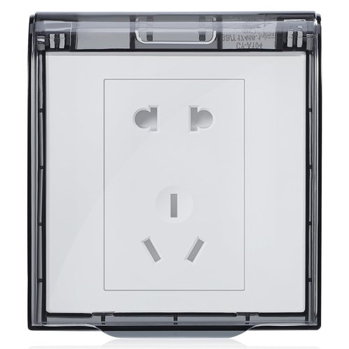 BESPORTBLE Outdoor Outlet Cover Weatherproof - High-Transparent Black Plug Protector for 86 Type Wall Socket Easy Install Ideal for Home Office and Hotel Garden Use