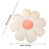 Flower Pillow, Flower Shaped Throw Pillow Flower Floor Pillow Soft Seating Cushion Room Decor Plush Pillow for Bedroom, Sofa, Bed, Reading (15 inch, White)