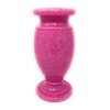 OPTIMUM Memorial Cemetery Flower Vase - Plastic (Pink Granite) with Metal Ground Spike, Grave Marker, Decorations for Gravesite, Headstone Flowers Holder, Garden Lawn & Yard