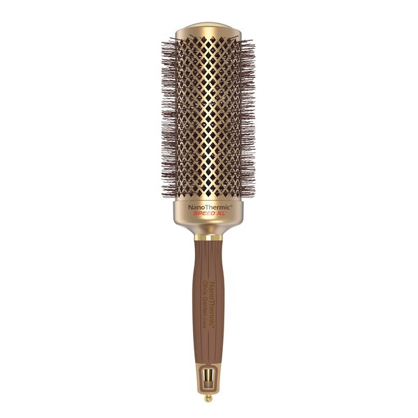 Olivia Garden NanoThermic Speed XL Extra-Long Barrel Thermal Round Hair Brush with ergonomic non-slip handle (not electrical) NT-XL54 (2 1/8")