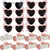 16pcs Bridesmaid Proposal Gifts 4.1inch square Bachelorette hair Claw Clip heart Sunglasses set of 16 Girls Trendy gift for Wedding Party Favors(16pcs White&Pink)