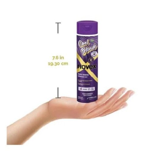 NOVEX Cool Blonde Purple Toning Shampoo 10.1oz/ 300ml - Purple Shampoo Neutralizes, Tones with Acai extract and Ceramides for blonde, silver, bleached, or brassy hair