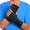 Sparthos Wrist Support Sleeves (Pair) – Compression Wrist Brace for Men and Women - Carpal Tunnel Tendonitis Arthritis Pain Relief Wrist Pain Strains Sprains Bursitis Improve Circulation (Black-L)