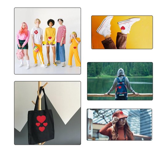 24 pcs Red Heart Shape Iron on Patches, Red Hearts Patches, Red Heart Iron on Patch, Tiny Red Heart Patches, Cute Mini Heart Iron-on sew-on Patches, Heart Shaped Iron On Patches