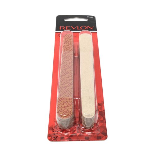 Revlon Compact Emery Boards Nail File, Dual Sided for Shaping and Smoothing Finger and Toenails, 24 Count