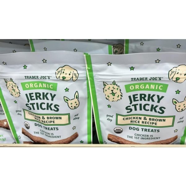 Organic Jerky Sticks Chicken & Brown Rice Recipe Dog Treats by Trader Joes 5oz/142g - (Pack of 2)