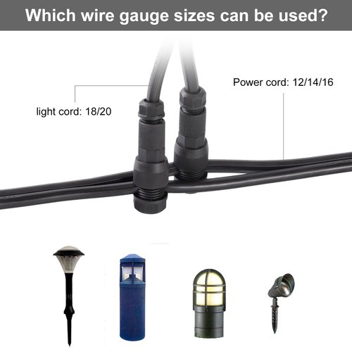 Malandra 20 Pack Low Voltage Wire Connector, Landscape Light Fastlock Connectors for Path Lights Outdoor Spotlight 12-14 Gauge Cable Malibu Paradise or Other Low Voltage Lighting(20PACK-Black)