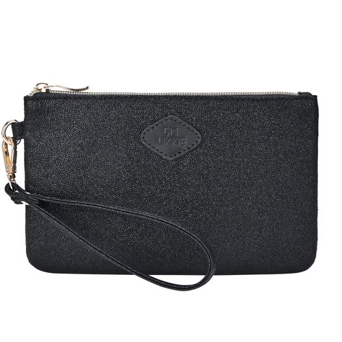 GM LIKKIE Wristlet Purse for Women, Clutch Purse Beach Bag for Summer (Black)