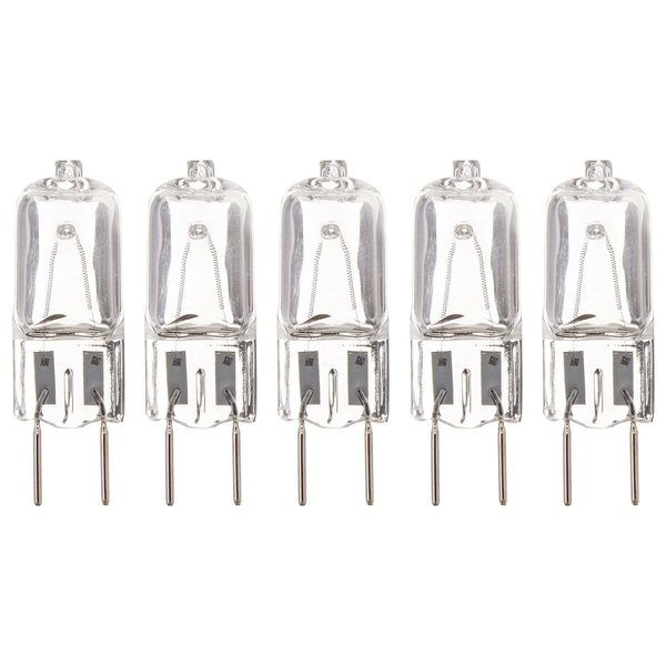 Anyray (5-Pack) G8 Lighting Halogen Bulbs, JCD Type, G8 Base, 120V 50W, Set of 5