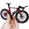 Ailejia Racing Bicycle Mountain Finger Dirt Bike Toy Mini Bicycle Vehicles Ornament Bicycle Cake Topper Model Mini Bikes Decoration Crafts for Home (Red)