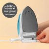 Mini Steam Iron for Travel, 1080W, Dual Voltage, Lightweight Non-Stick Soleplate, Portable Travel Steam Iron, White-Teal
