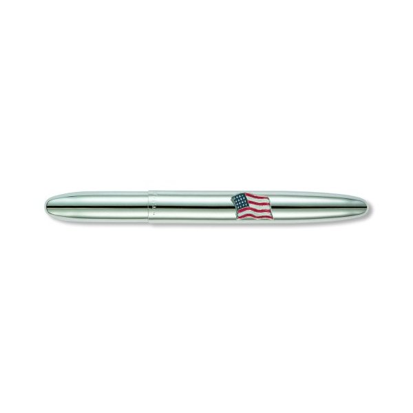Fisher Space Pen, Bullet Space Pen with American Flag Emblem, Chrome (600AF)