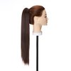 S-noilite Clip In Ponytail Hair Extensions Claw Clip In Ponytail Extention Hairpiece Long Straight Jaw Clip In Ponytail for Women Synthetic Fiber Hair 21 Inch Medium Brown