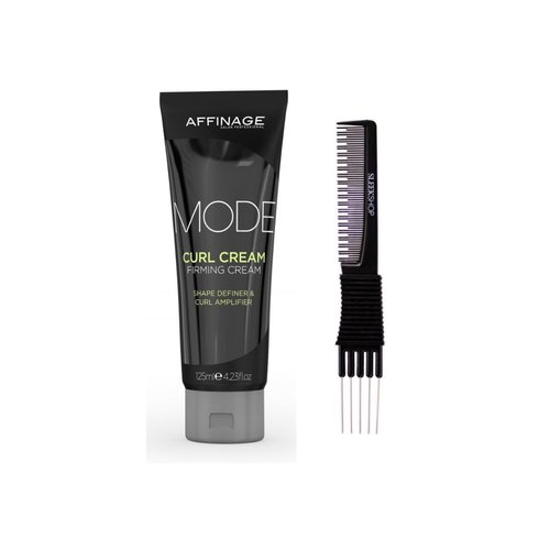 yper Affinage Curl Cream Firming Cream (4.23 oz) with Teasing Comb Pack 1